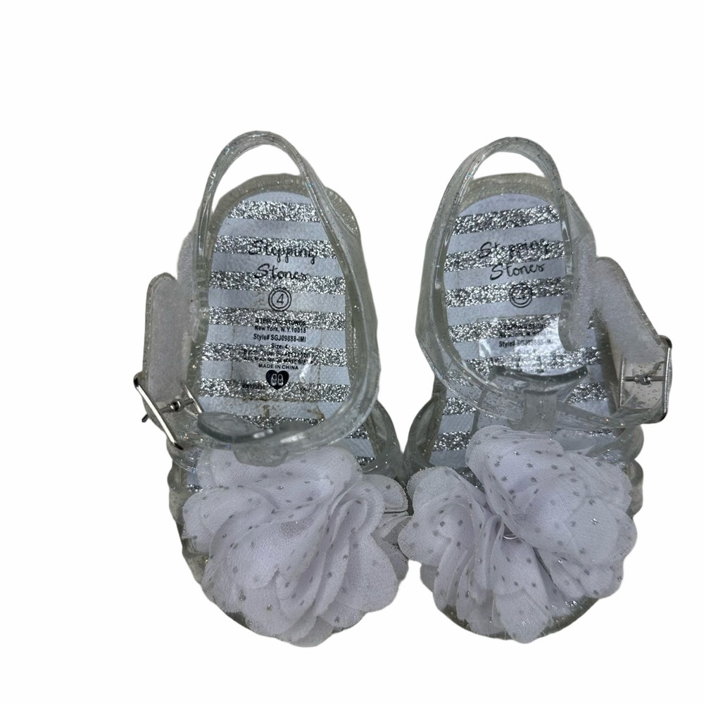 Stepping Stones Sparkling Jelly Shoes Girls Size 4